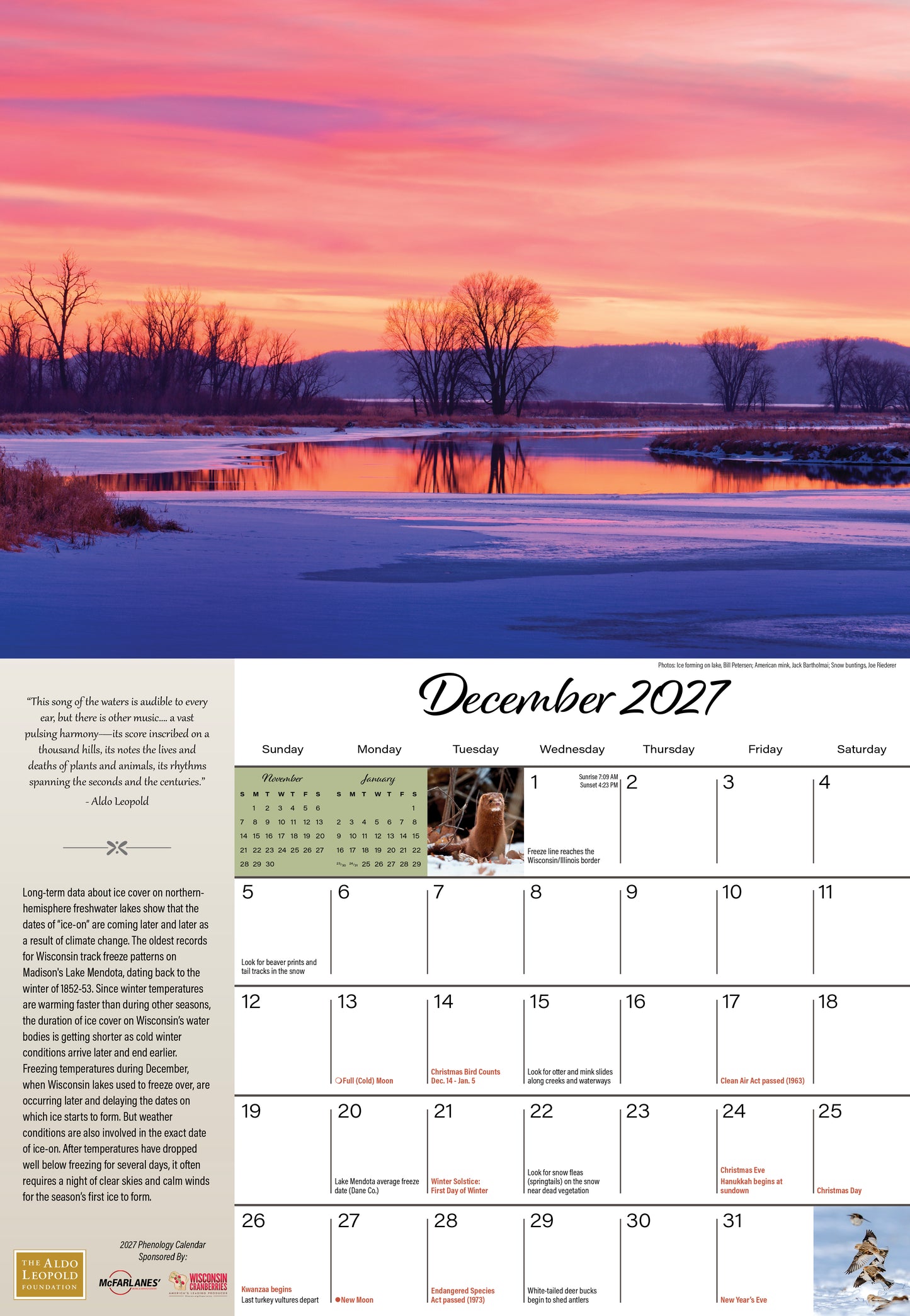 2027 Phenology Calendar
