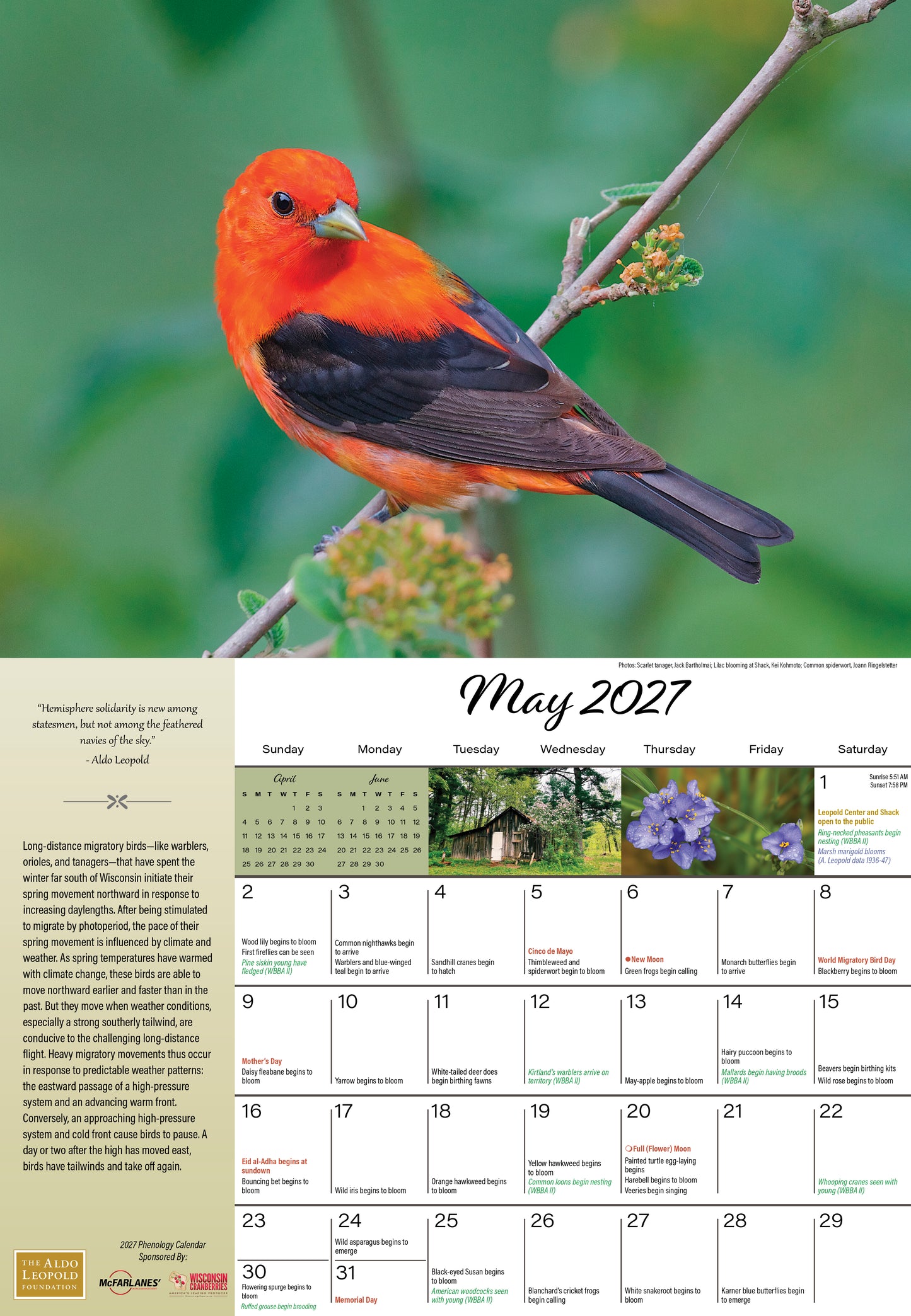 2027 Phenology Calendar