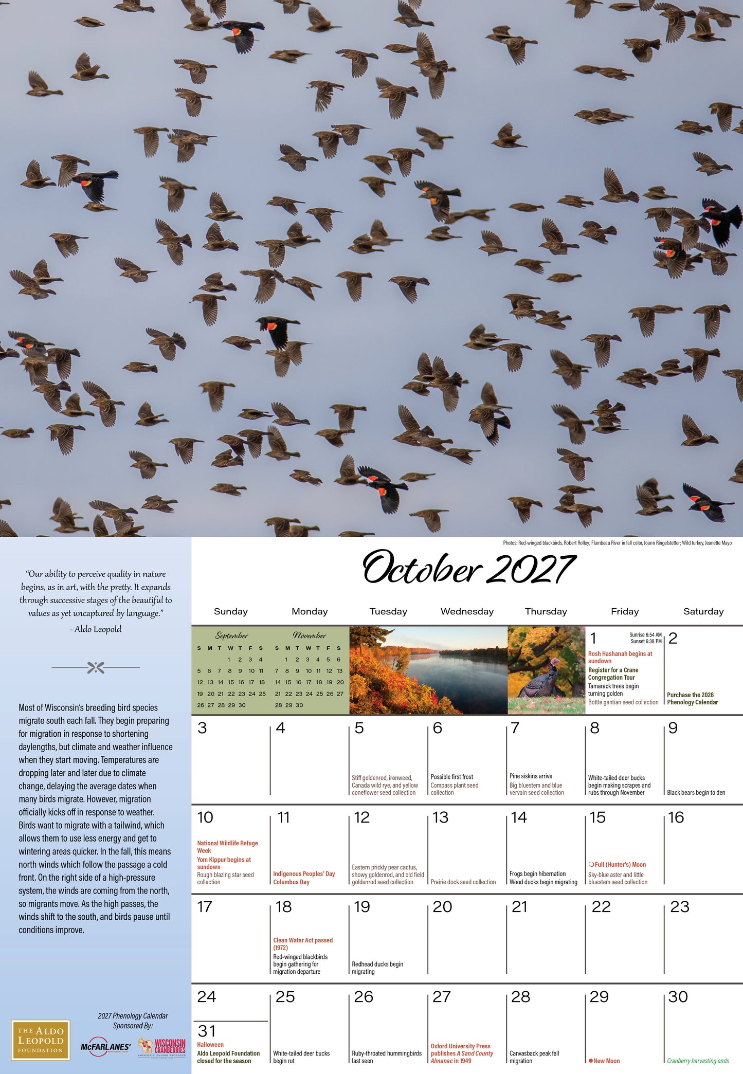 2027 Phenology Calendar